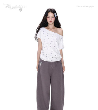 [NECY] wing off-shoulder tee