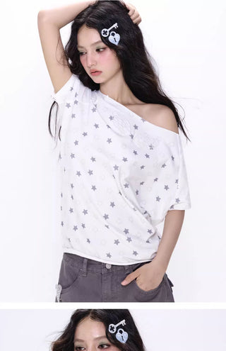 [NECY] wing off-shoulder tee