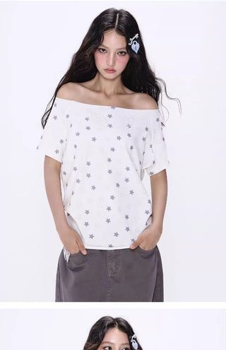 [NECY] wing off-shoulder tee