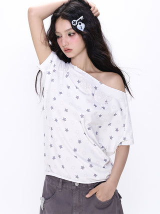 [NECY] wing off-shoulder tee