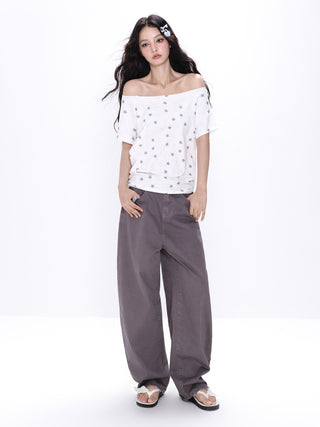 [NECY] wing off-shoulder tee