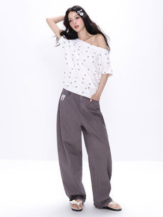 [NECY] wing off-shoulder tee