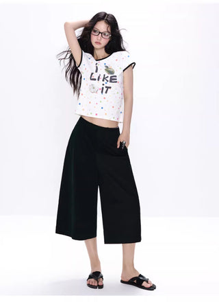 [NECY] wide cropped pants