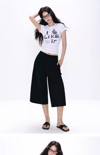 [NECY] wide cropped pants