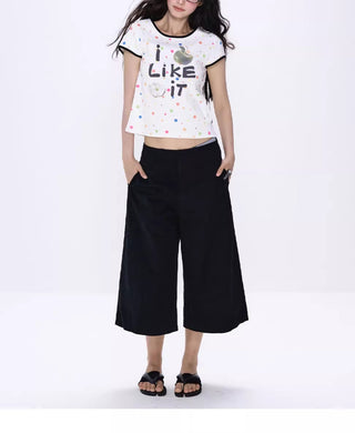 [NECY] wide cropped pants