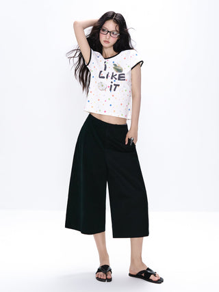 [NECY] wide cropped pants