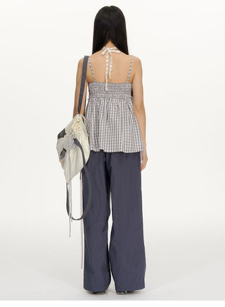 [NECY] lace-up overall pants