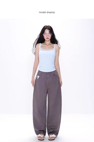 [NECY] gray wide jeans