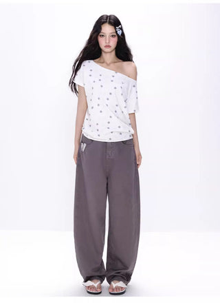 [NECY] gray wide jeans