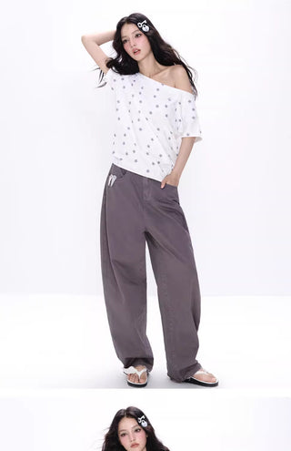 [NECY] gray wide jeans