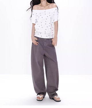 [NECY] gray wide jeans