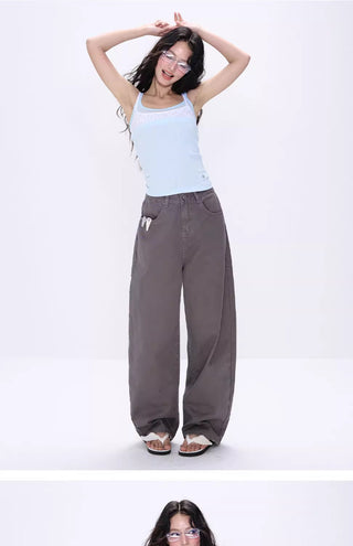 [NECY] gray wide jeans