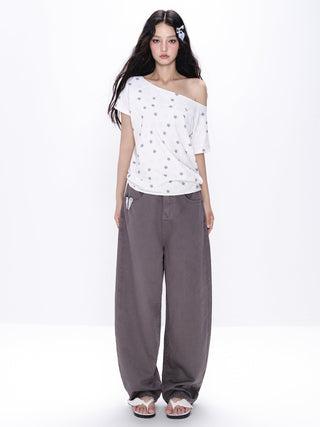 [NECY] gray wide jeans