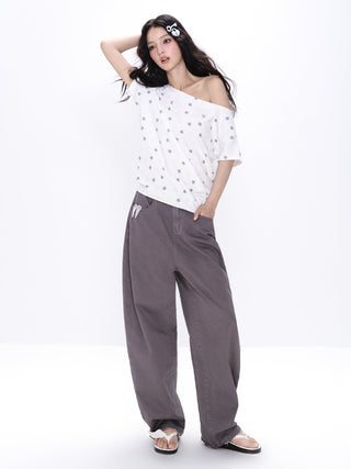 [NECY] gray wide jeans