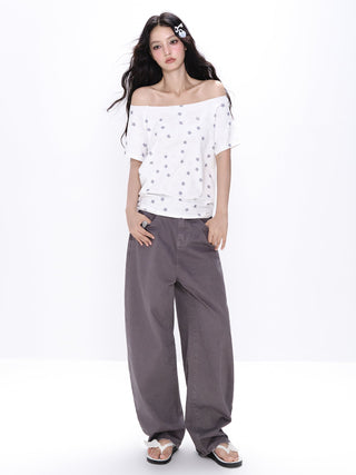 [NECY] gray wide jeans