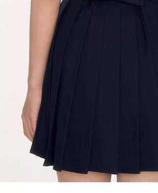 [NECY] pleated suspender skirt