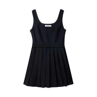 [NECY] pleated suspender skirt
