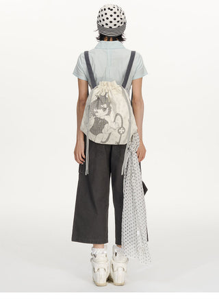 [NECY] pocket cropped overalls