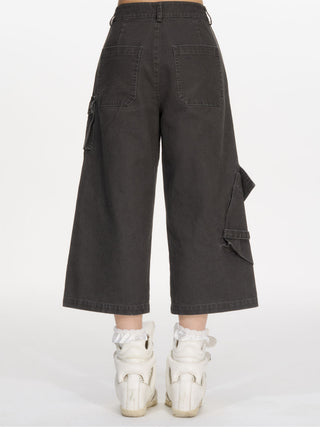 [NECY] pocket cropped overalls