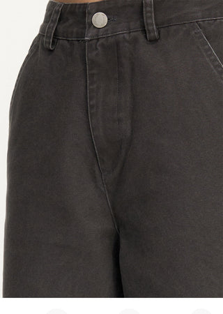 [NECY] pocket cropped overalls