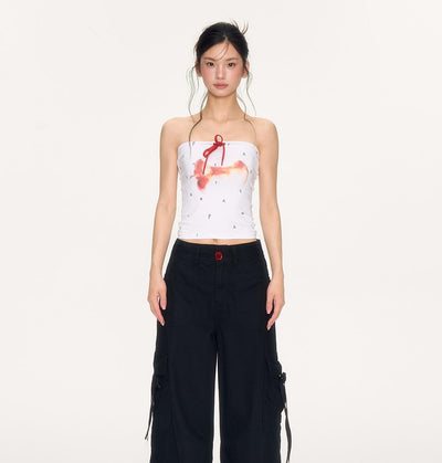 [NECY] apple core tube top bow