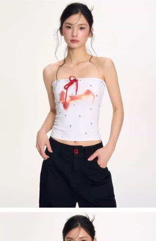 [NECY] apple core tube top bow