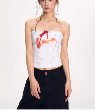 [NECY] apple core tube top bow