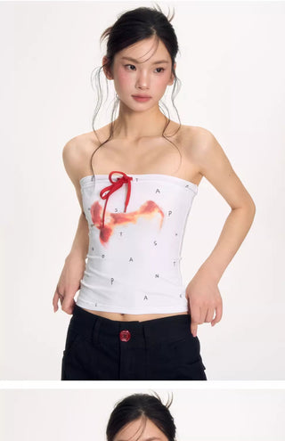 [NECY] apple core tube top bow