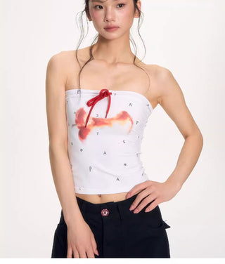 [NECY] apple core tube top bow