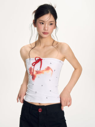 [NECY] apple core tube top bow