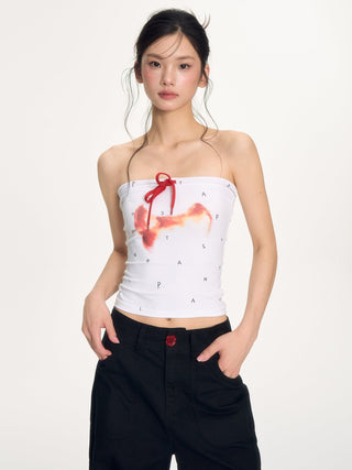 [NECY] apple core tube top bow