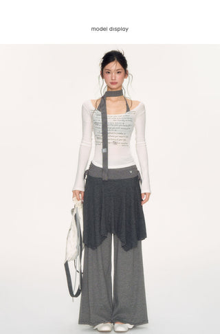 [NECY] striped wide pants