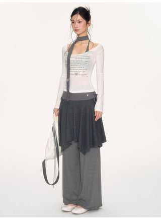 [NECY] striped wide pants