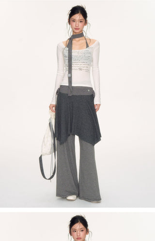 [NECY] striped wide pants