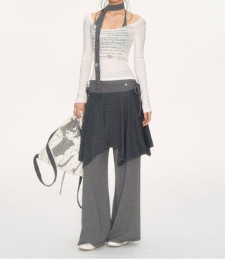 [NECY] striped wide pants