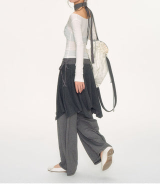 [NECY] striped wide pants