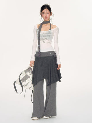 [NECY] striped wide pants