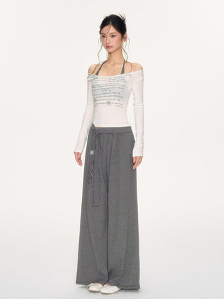 [NECY] striped wide pants
