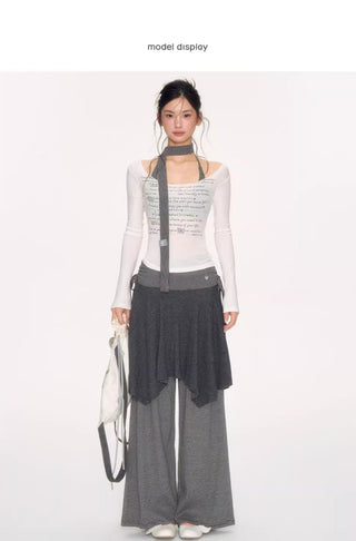 [NECY] garbled u-neck top