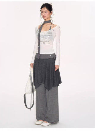 [NECY] garbled u-neck top