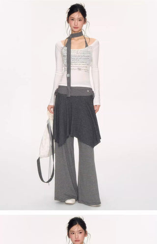 [NECY] garbled u-neck top
