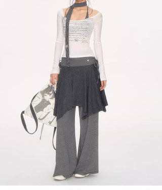 [NECY] garbled u-neck top