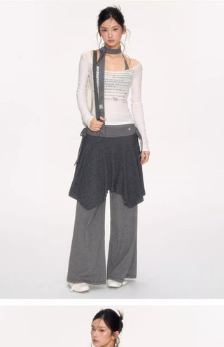 [NECY] garbled u-neck top