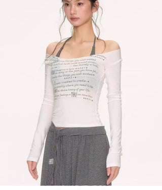 [NECY] garbled u-neck top