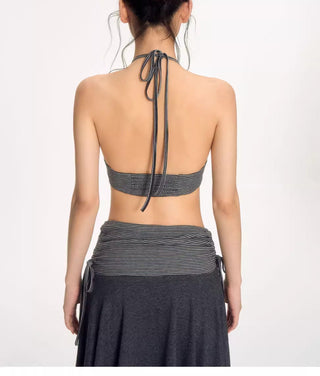 [NECY] garbled u-neck top
