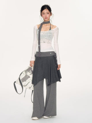 [NECY] garbled u-neck top