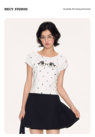 [NECY] mimora glasses tee