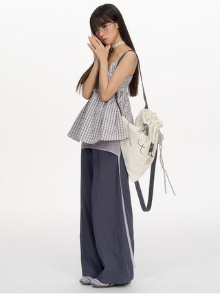 [NECY] lace-up overall pants