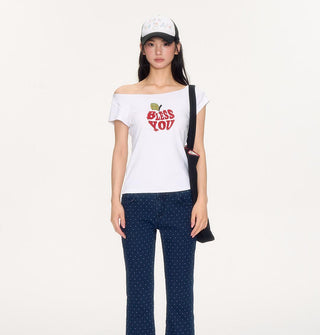 [NECY] apple flocking tee