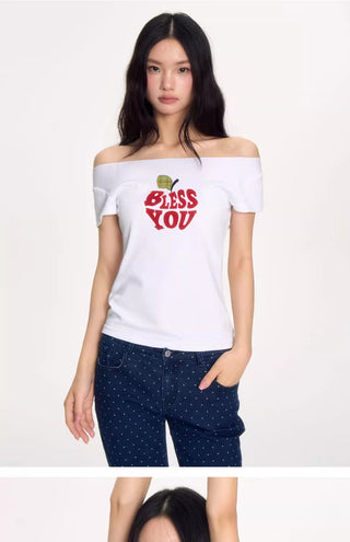 [NECY] apple flocking tee